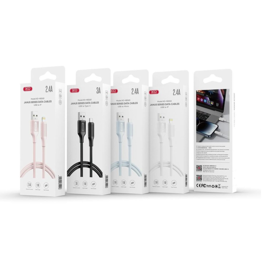 Kabel za podatke i punjenje USB-A - USB-C XO Design NB265, 18W, 1m, Bijeli
