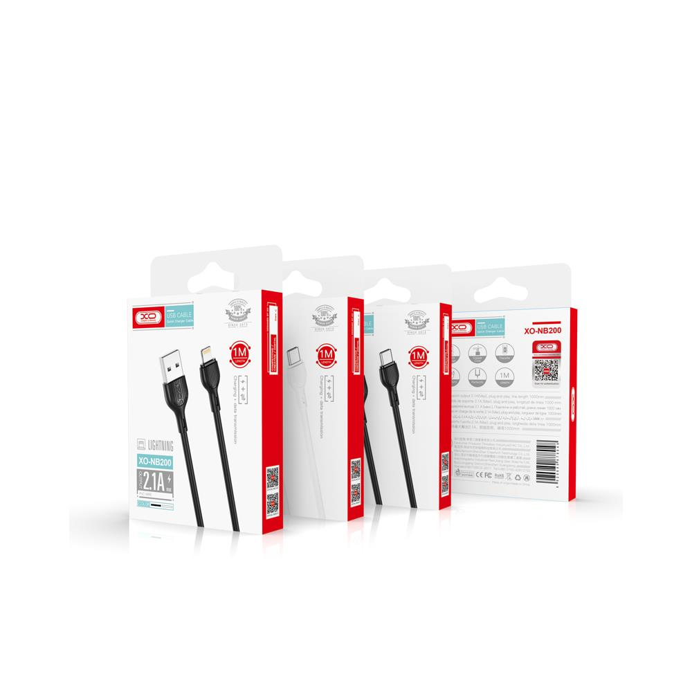 Kabel za podatke i punjenje USB-A - Lightning XO Design NB200, 10W, 1m, Crni