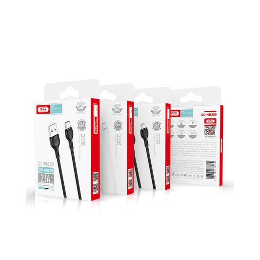Kabel za podatke i punjenje USB-A - Lightning XO Design NB200, 10W, 2m, Crni