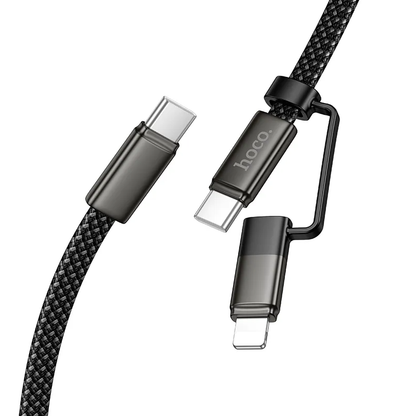 Kabel za prijenos podataka i punjenje USB-C - Lightning / USB-C HOCO X125, 60W, 1m, Crna