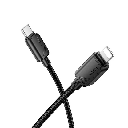 USB-C - Lightning kabel za prijenos podataka i punjenje HOCO X113, 27W, 1m, Crna