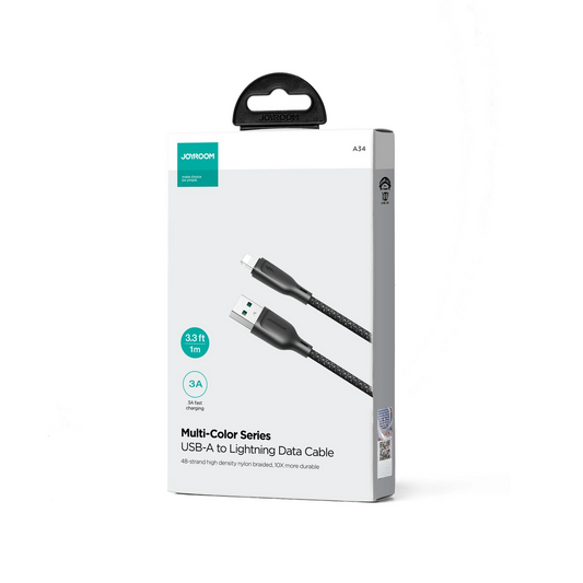 Kabel za prijenos podataka i punjenje USB-A - Lightning Joyroom S-A34, 18W, 1m, Crna