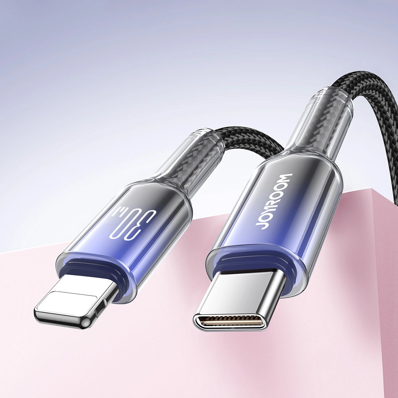 USB-C kabel za prijenos podataka i punjenje - Lightning Joyroom S-A42, 30W, 1.2m, Crna