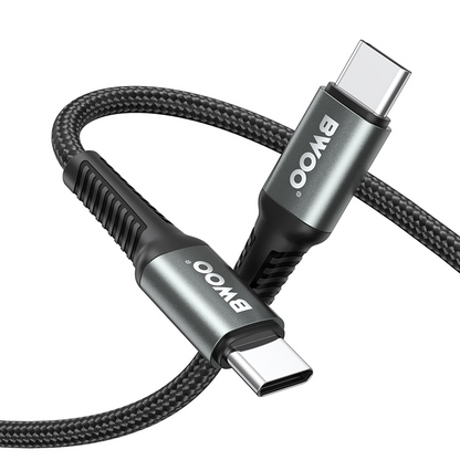 USB-C - USB-C kabel za prijenos podataka i punjenje BWOO BO-X288C-C, 60W, 1m, Crna