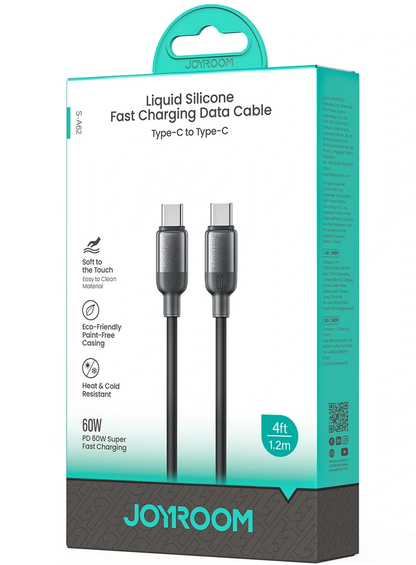 Kabel za prijenos podataka i punjenje USB-C - USB-C Joyroom S-A62 Lively, 60W, 1.2m, Crna