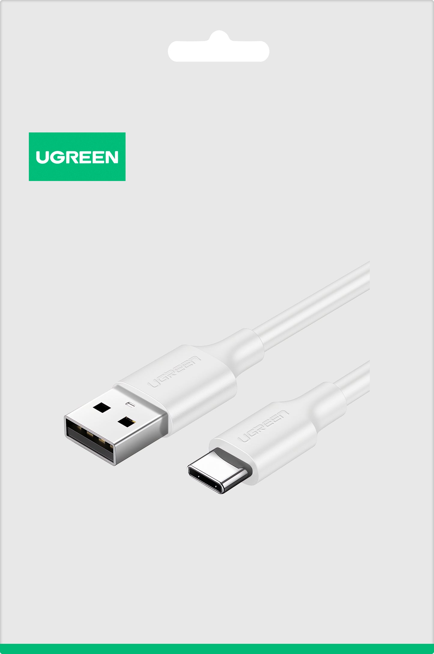Kabel za podatke i punjenje USB-A - USB-C UGREEN US287, 18W, 1.5m, Bijeli