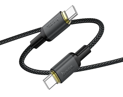 Kabel za prijenos podataka i punjenje USB-C - USB-C HOCO X128 Benefit, 60W, 1m, Crna