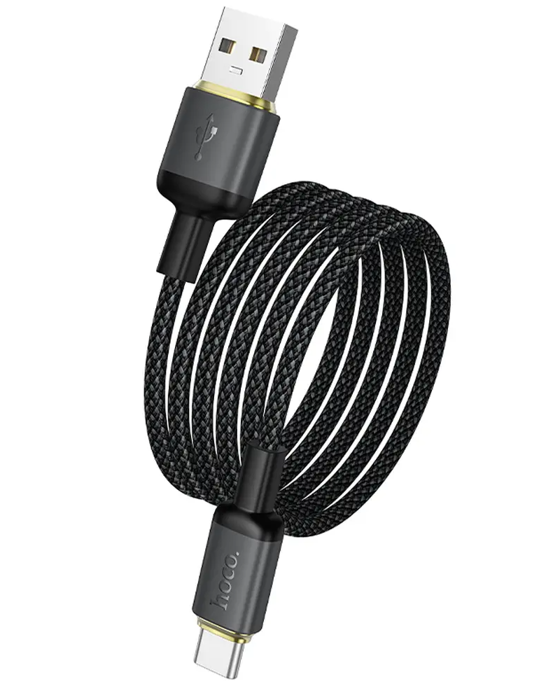 Kabel za prijenos podataka i punjenje USB-A - USB-C HOCO X128 Benefit, 36W, 1m, Crna