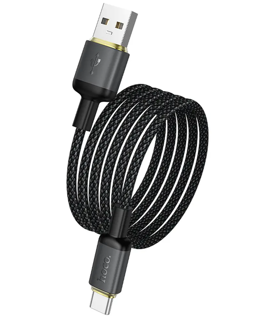 Kabel za prijenos podataka i punjenje USB-A - USB-C HOCO X128 Benefit, 36W, 1m, Crna
