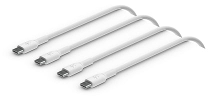 USB-C - USB-C kabel za prijenos podataka i punjenje Belkin BoostCharge, 60W, 1m, Set 2 komada, Bijela CAB003bt1MWH2PK