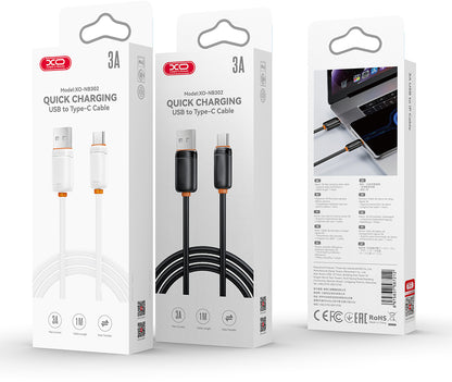 Kabel za prijenos podataka i punjenje USB-A - USB-C XO Design NB302, 18W, 1m, Bijeli