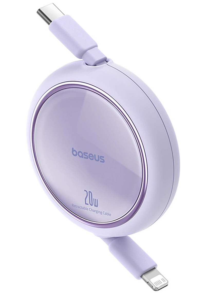 Kabel za prijenos podataka i punjenje USB-C - Lightning Baseus Free2Pull Mini Retractable, 20W, Ljubičasta P10364501511-00