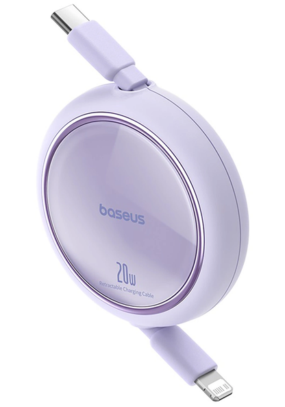 Kabel za prijenos podataka i punjenje USB-C - Lightning Baseus Free2Pull Mini Retractable, 20W, Ljubičasta P10364501511-00