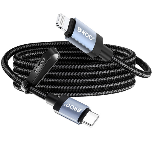 USB-C kabel za prijenos podataka i punjenje - Lightning BWOO BO-X401CL, 30W, 1m, Crna