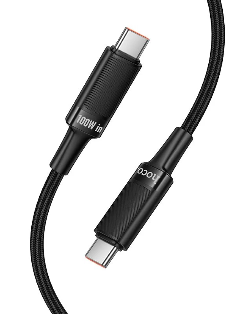 Kabel za prijenos podataka i punjenje USB-C - USB-C HOCO U153 Extreme, 100W, 1.2m, Crna