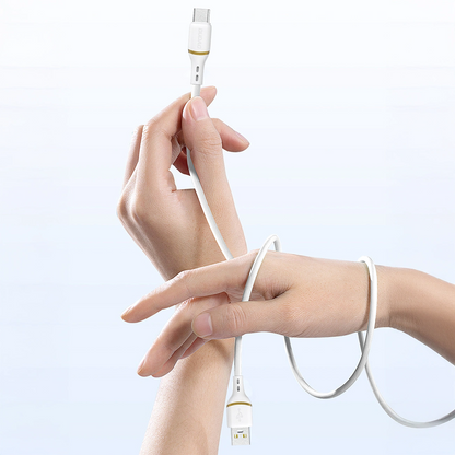 Kabel za prijenos podataka i punjenje USB-A - USB-C Dudao L25T, 100W, 1m, Bijela