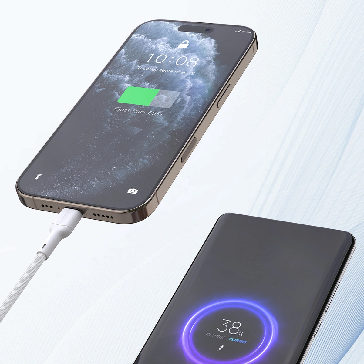 USB-C - USB-C kabel za prijenos podataka i punjenje Dudao L9C Max, 240W, 1.2m, Bijela