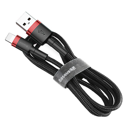 USB-A - Lightning Data i Punjačski Kabel Baseus Cafule, 18W, 2m, Crven CALKLF-C19