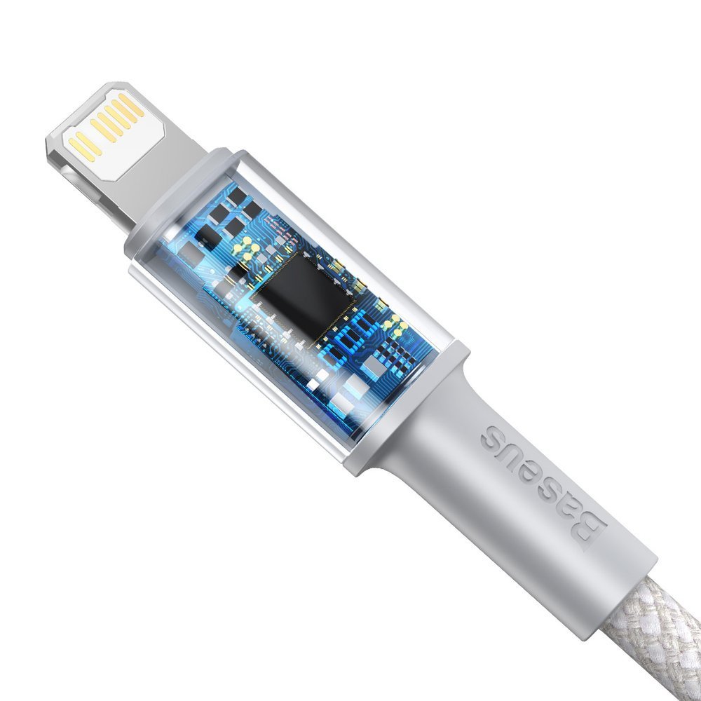 Kabel za Prijenos Podataka i Punjenje USB-C - Lightning Baseus High Density Braided, 20W, 2m, Bijeli CATLGD-A02