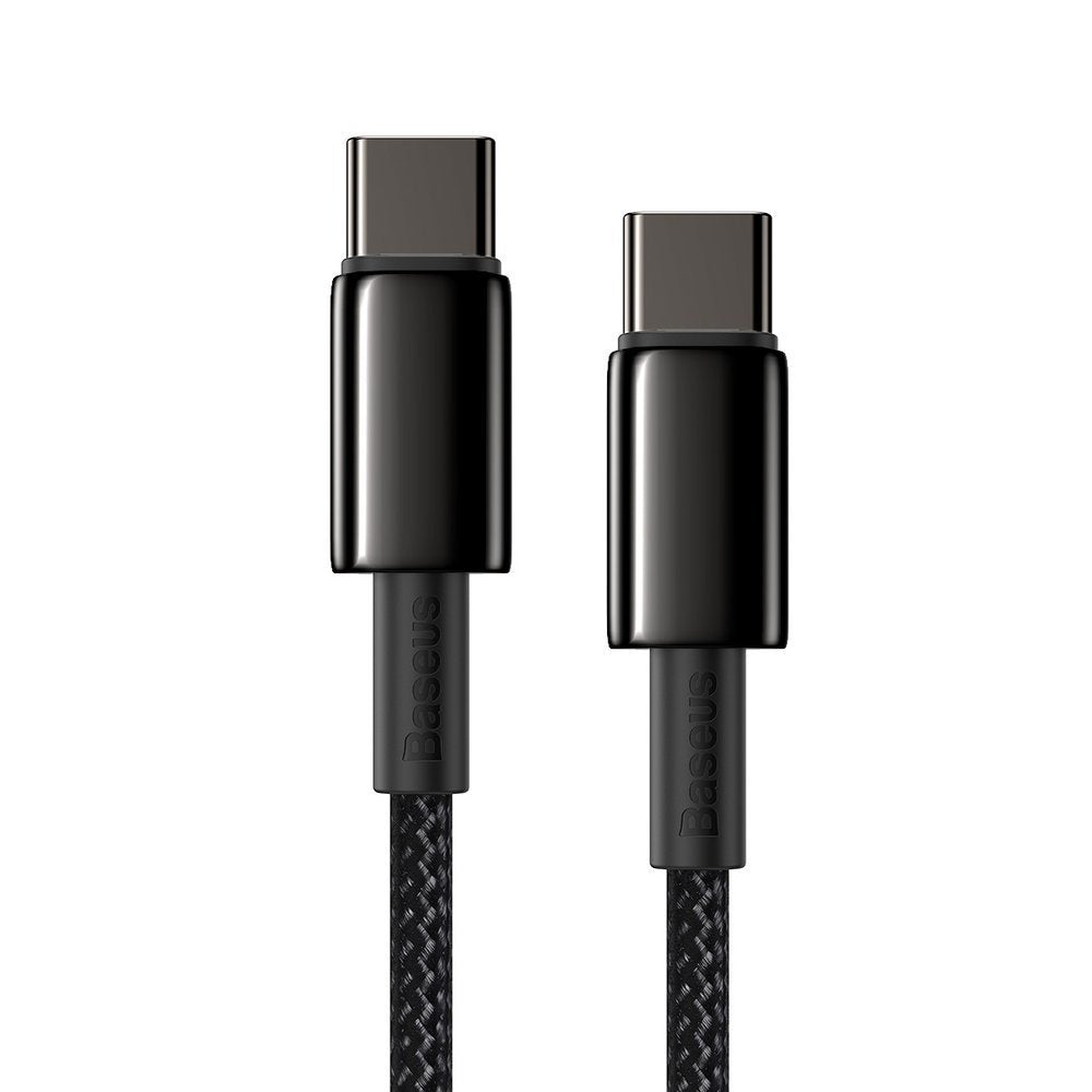 Kabel za Prijenos Podataka i Punjenje USB-C - USB-C Baseus Tungsten Gold, 100W, 1m, Crni CATWJ-01