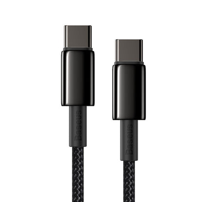 Kabel za Prijenos Podataka i Punjenje USB-C - USB-C Baseus Tungsten Gold, 100W, 1m, Crni CATWJ-01