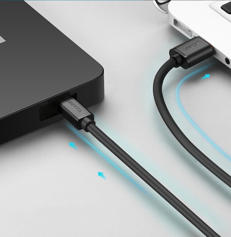 Kabel za podatke i punjenje USB-A - miniUSB UGREEN US132, 2m, Crni