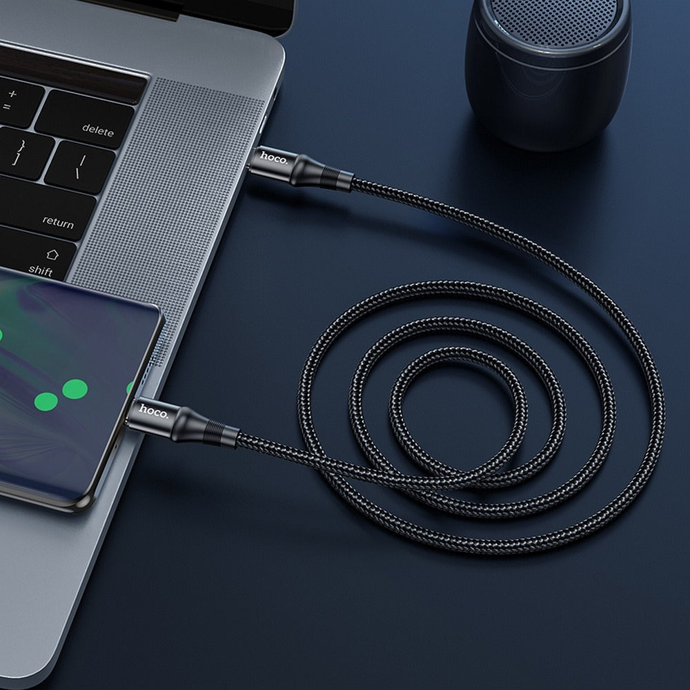 Kabel za Prijenos Podataka i Punjenje USB-C - USB-C HOCO X50, 100W, 1m, Crni