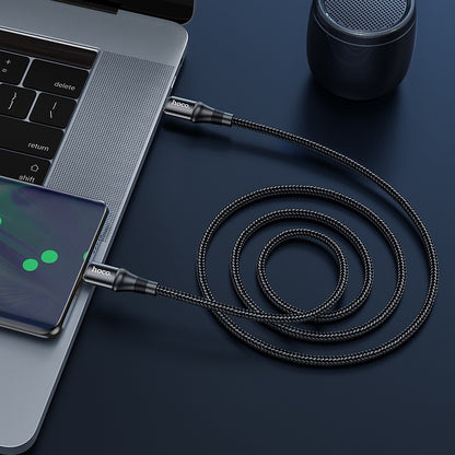 Kabel za Prijenos Podataka i Punjenje USB-C - USB-C HOCO X50, 100W, 1m, Crni