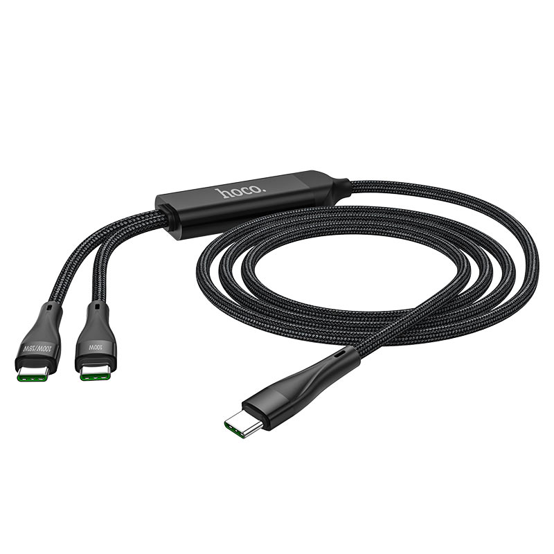Kabel za Prijenos Podataka i Punjenje USB-C - USB-C HOCO U102 Super, 100W, 1.2m, Crni