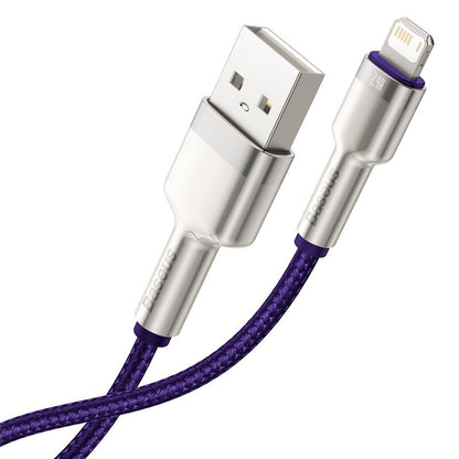 Kabel za podatke i punjenje USB-A - Lightning Baseus Cafule Metal Series, 18W, 2m, Ljubičasti CALJK-B05
