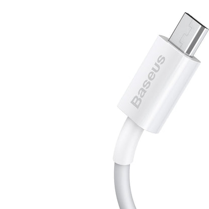 Kabel za podatke i punjenje USB-A - microUSB Baseus Superior Series, 18W, 2m, Bijeli CAMYS-A02