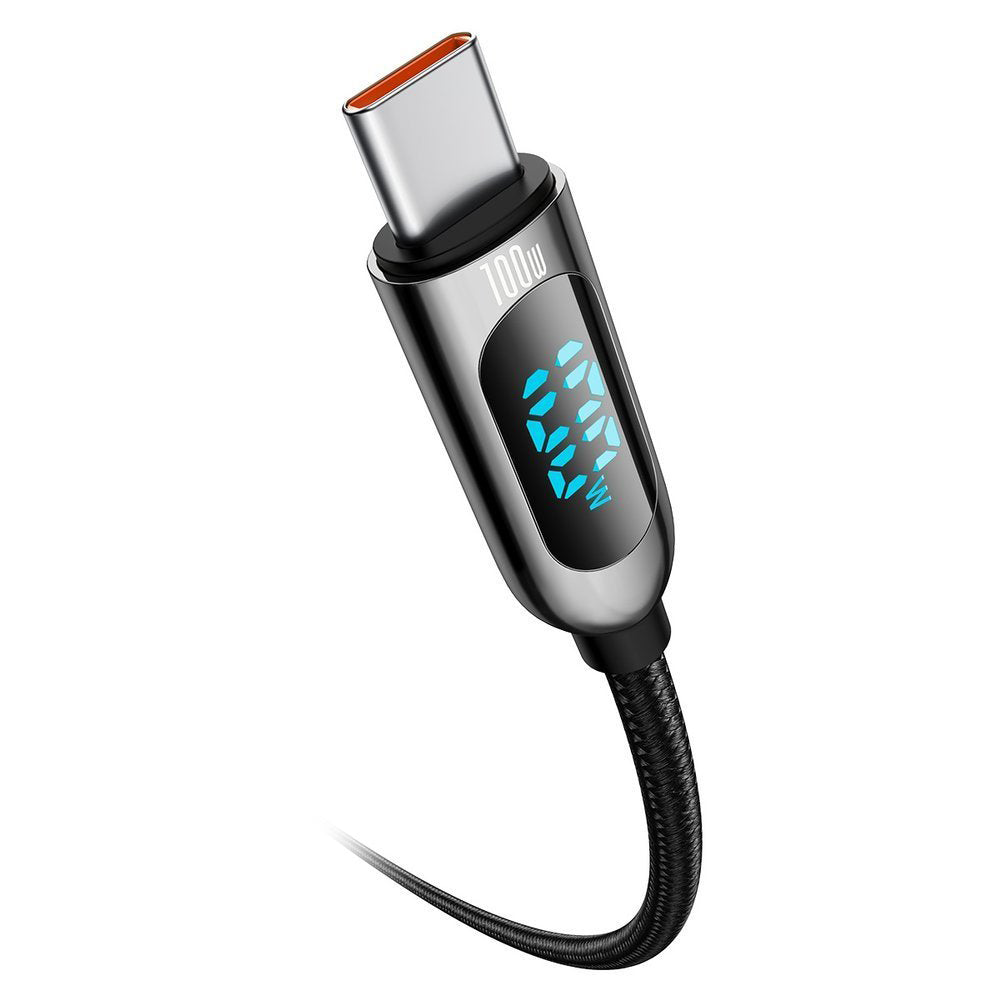 Kabel za Prijenos Podataka i Punjenje USB-C - USB-C Baseus Display, 100W, 1m, Crni CATSK-B01