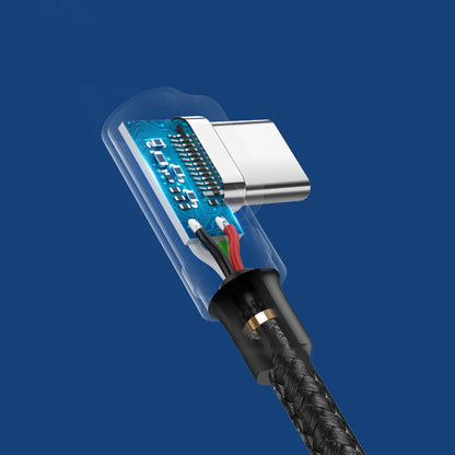 Kabel za Prijenos Podataka i Punjenje USB-A - USB-C UGREEN US255 Angled, 60W, 1m, Sivi