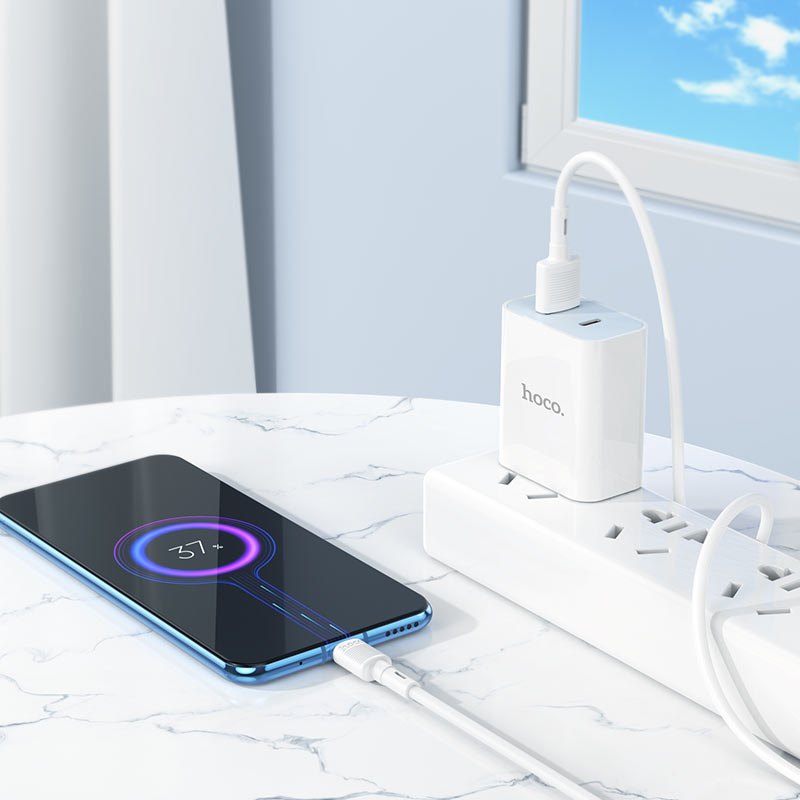 Kabel za podatke i punjenje USB-A - microUSB HOCO X83 Victory, 18W, 1m, Bijeli