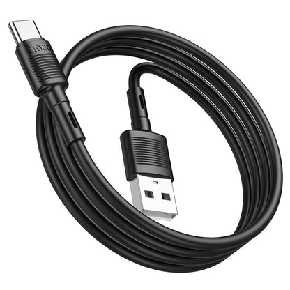Kabel za prijenos podataka i punjenje USB-A - USB-C HOCO X83 Victory, 20W, 1m, Crni