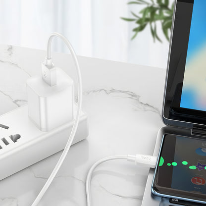 Kabel za prijenos podataka i punjenje USB-A - USB-C HOCO X96, 27W, 1m, Bijeli