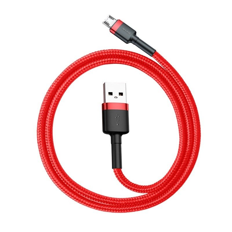 Kabel za Prijenos Podataka i Punjenje USB-A - microUSB Baseus Cafule, 18W, 1m, Crveni CAMKLF-B09