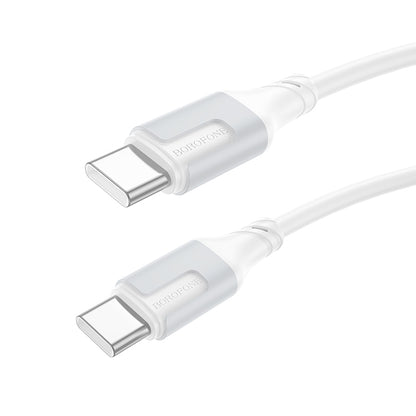 Kabel za podatke i punjenje USB-C - USB-C Borofone BX101 Creator, 60W, 1m, Bijeli