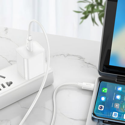 Kabel za podatke i punjenje USB-C - USB-C HOCO X96, 100W, 1m, Bijeli
