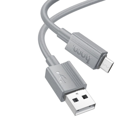 Kabel za prijenos podataka i punjenje USB-A - microUSB HOCO X107, 18W, 1m, Sivi