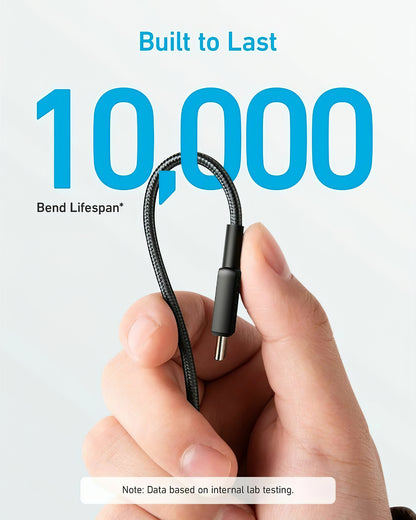 Kabel za prijenos podataka i punjenje USB-C - USB-C Anker 322, 60W, 0.9m, Crni A81F5G11