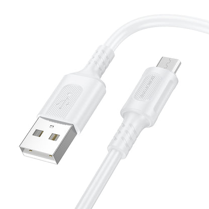 Kabel za Prijenos Podataka i Punjenje USB-A - microUSB Borofone BX111 Feliz, 18W, 1m, Bijeli