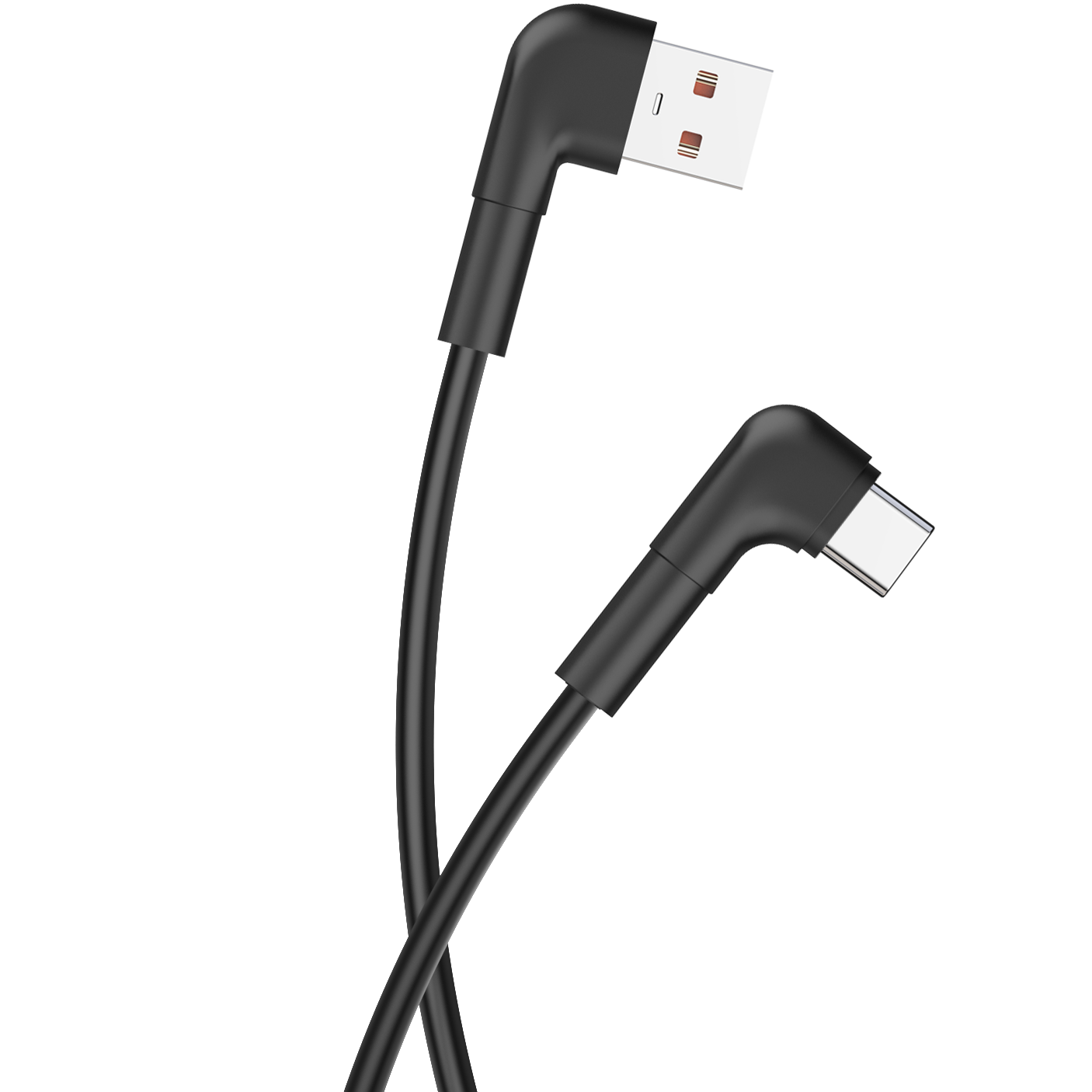Kabel za Prijenos Podataka i Punjenje USB-A - USB-C MaXlife MXUC-09 Angled, 20W, 1m, Crni