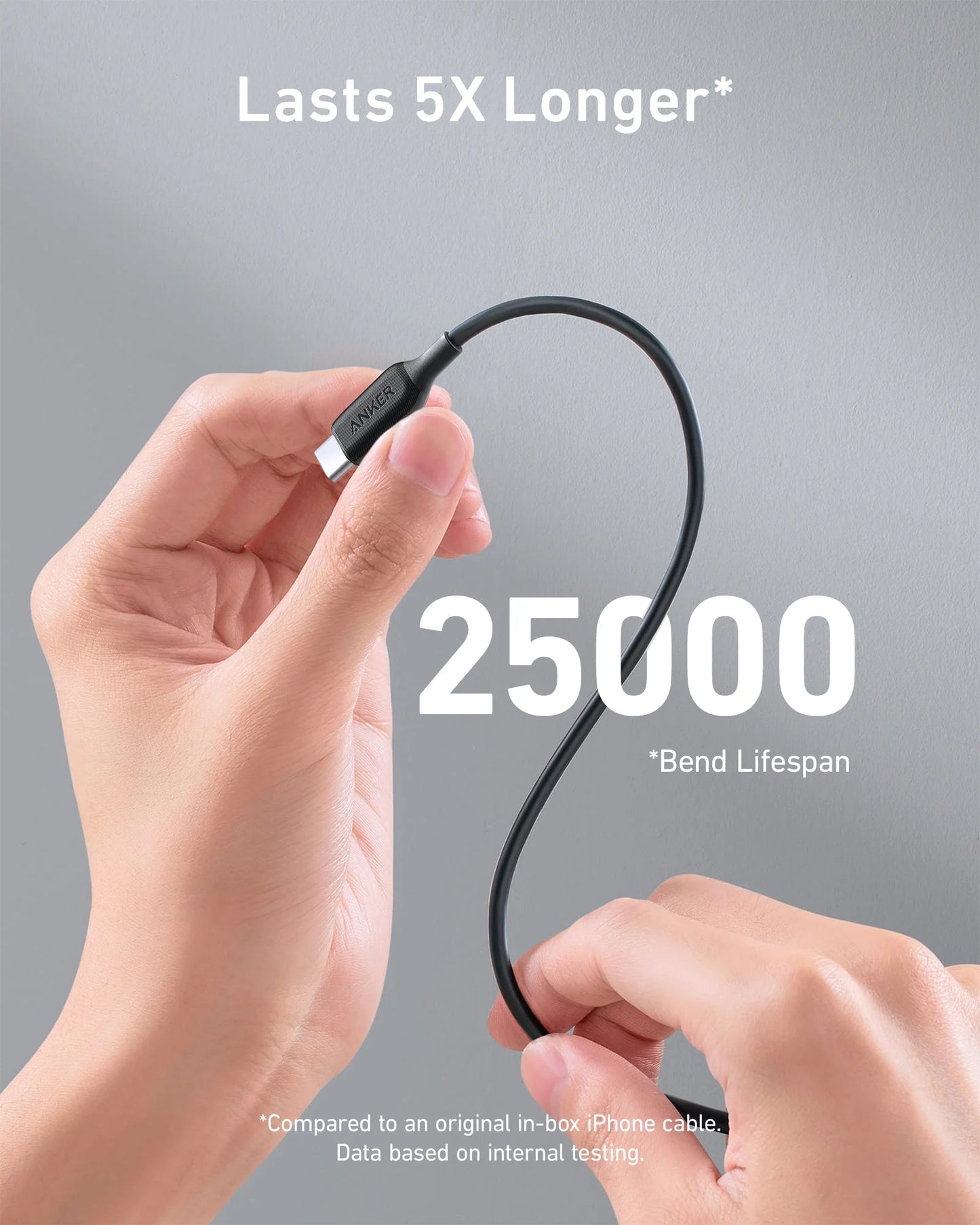 Kabel za Prijenos Podataka i Punjenje USB-C - USB-C Anker 543, 100W, 1.8m, Crni A80E2G11