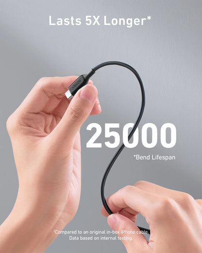 Kabel za Prijenos Podataka i Punjenje USB-C - USB-C Anker 543, 100W, 1.8m, Crni A80E2G11