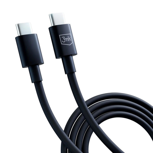 Kabel za podatke i punjenje USB-C - USB-C 3MK Hyper, 100W, 1.2m, Crni