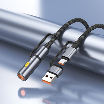 Kabel za podatke i punjenje USB-C / USB-A - USB-C / Električni upaljač HOCO U138, 60W, 1.2m, Crni