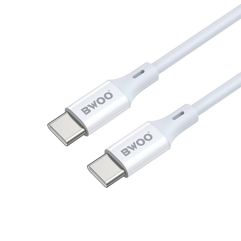 Kabel za podatke i punjenje USB-C - USB-C BWOO X282, 60W, 1m, Bijeli