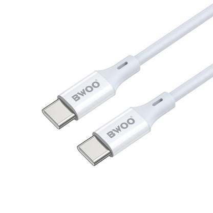 Kabel za podatke i punjenje USB-C - USB-C BWOO X282, 60W, 1m, Bijeli