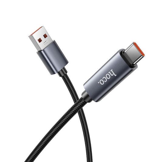 Kabel za podatke i punjenje USB-A - USB-C HOCO Display X112, 100W, 1m, Crni
